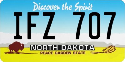 ND license plate IFZ707