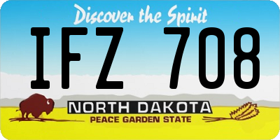 ND license plate IFZ708