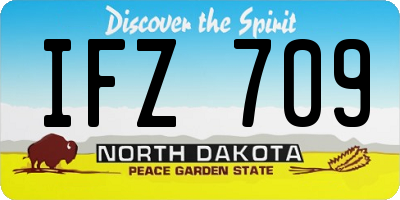 ND license plate IFZ709