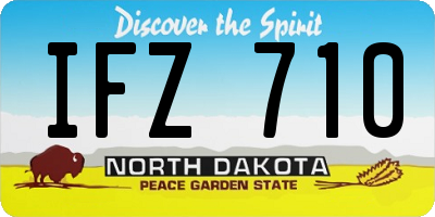 ND license plate IFZ710