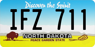 ND license plate IFZ711
