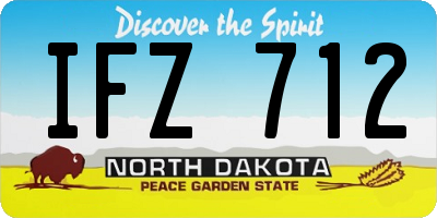 ND license plate IFZ712