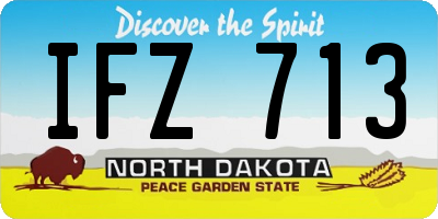 ND license plate IFZ713