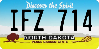 ND license plate IFZ714