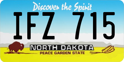 ND license plate IFZ715
