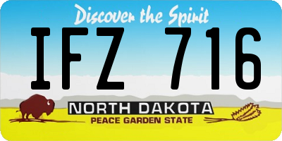 ND license plate IFZ716