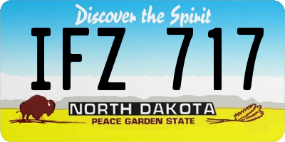 ND license plate IFZ717