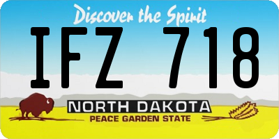 ND license plate IFZ718