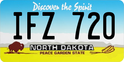 ND license plate IFZ720