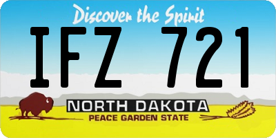 ND license plate IFZ721