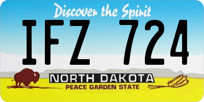 ND license plate IFZ724