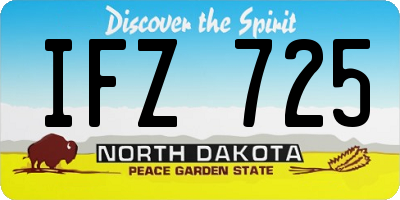ND license plate IFZ725