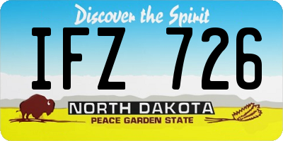 ND license plate IFZ726