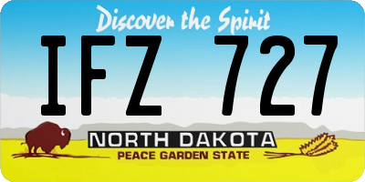 ND license plate IFZ727