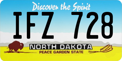 ND license plate IFZ728