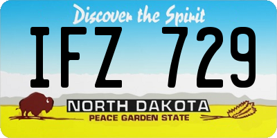 ND license plate IFZ729