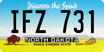 ND license plate IFZ731