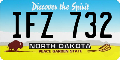 ND license plate IFZ732