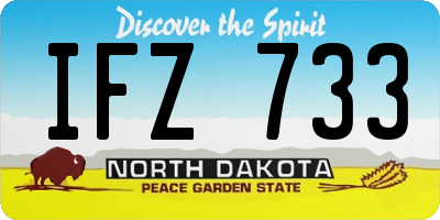 ND license plate IFZ733