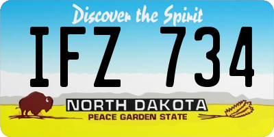 ND license plate IFZ734