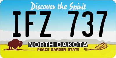 ND license plate IFZ737
