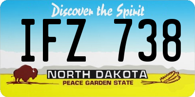 ND license plate IFZ738