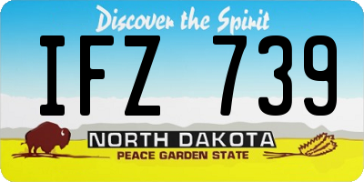 ND license plate IFZ739
