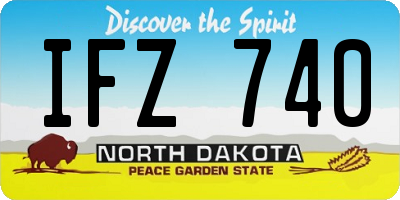 ND license plate IFZ740