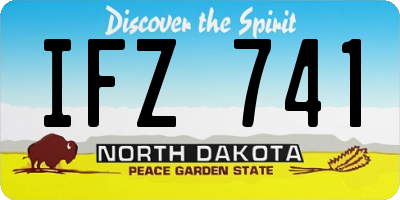 ND license plate IFZ741