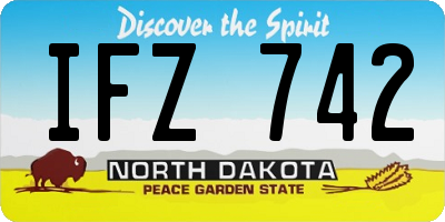 ND license plate IFZ742