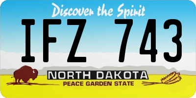 ND license plate IFZ743