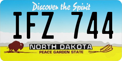 ND license plate IFZ744