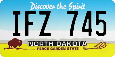 ND license plate IFZ745