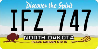 ND license plate IFZ747