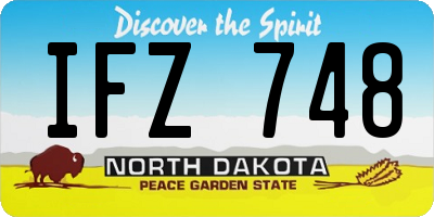 ND license plate IFZ748