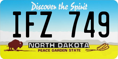 ND license plate IFZ749