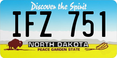 ND license plate IFZ751