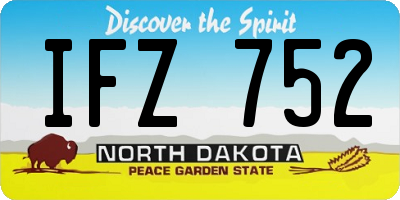 ND license plate IFZ752