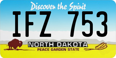 ND license plate IFZ753