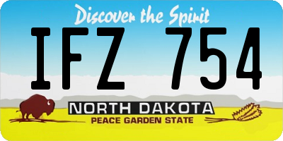 ND license plate IFZ754