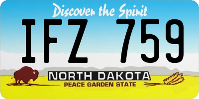 ND license plate IFZ759