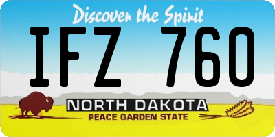 ND license plate IFZ760