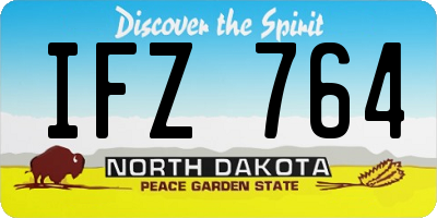 ND license plate IFZ764
