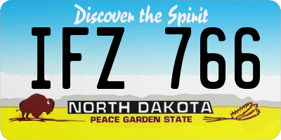 ND license plate IFZ766