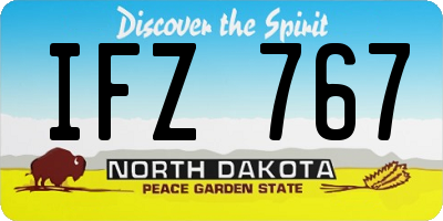 ND license plate IFZ767