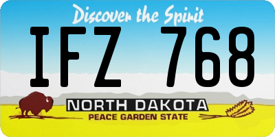 ND license plate IFZ768