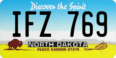 ND license plate IFZ769