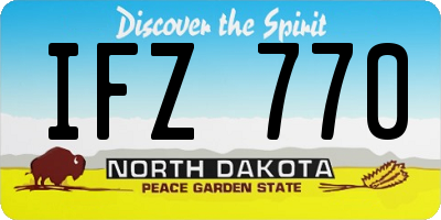 ND license plate IFZ770