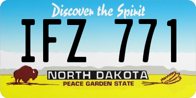 ND license plate IFZ771