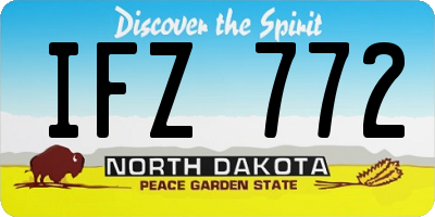 ND license plate IFZ772